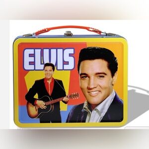NWOT Collectible Elvis Presley Themed Embossed Metal Lunch Box